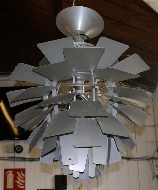 A Paul Henningsen style Artichoke hanging lamp